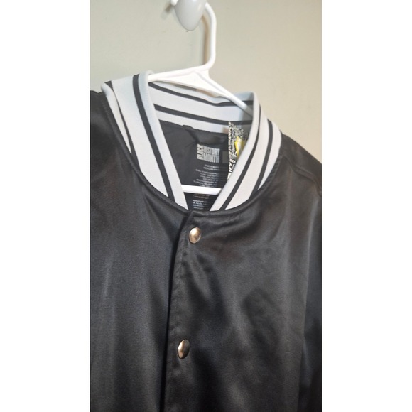 Black History Month Other - Black History Month Elevate Varsity Jacket Mens Large Black Satin Bomber Graphic